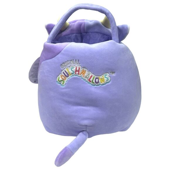 Kelly Toys x Squishmallows Bubba the Purple Cow 12” Plush Easter Basket - Picture 3 of 5